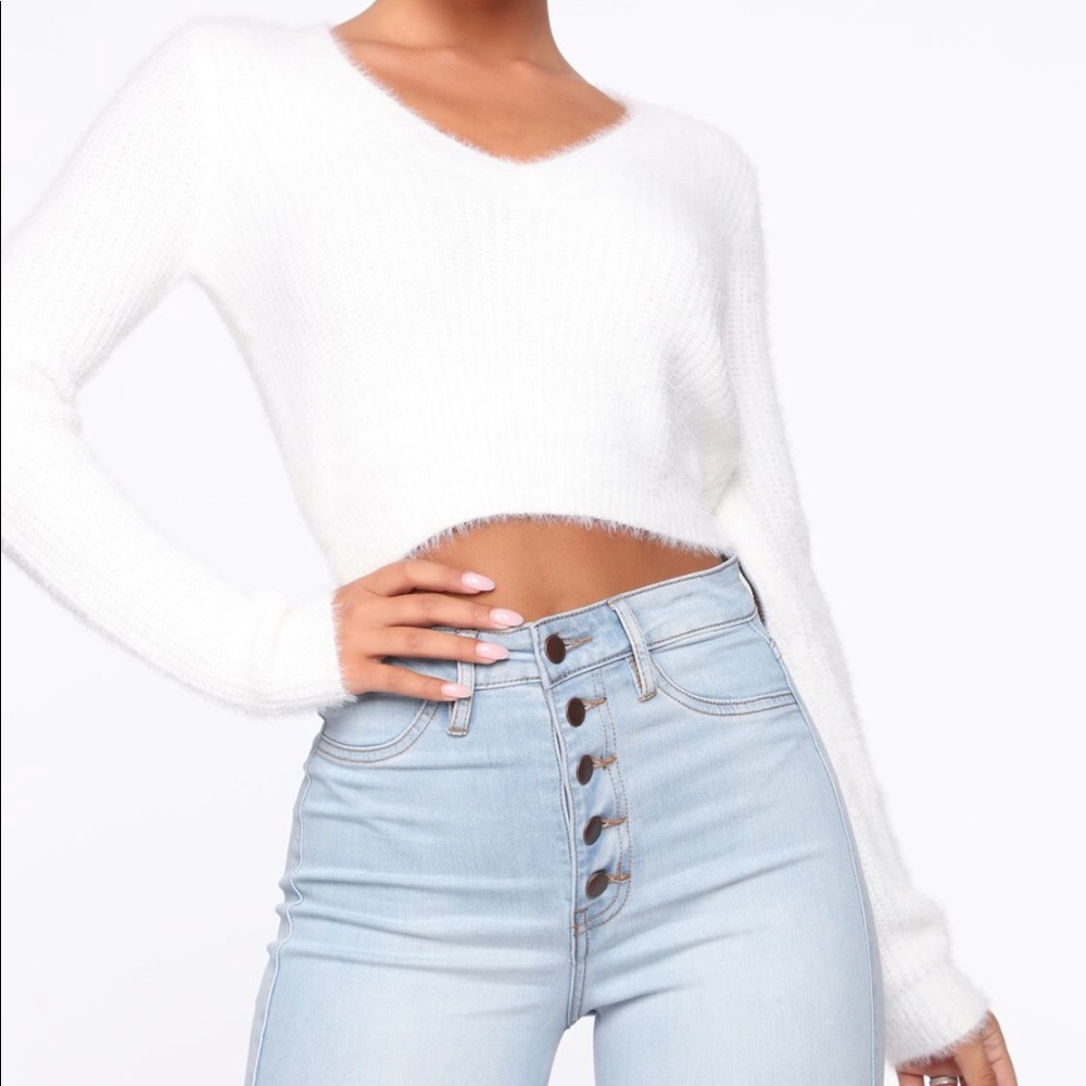 White sweater shirt